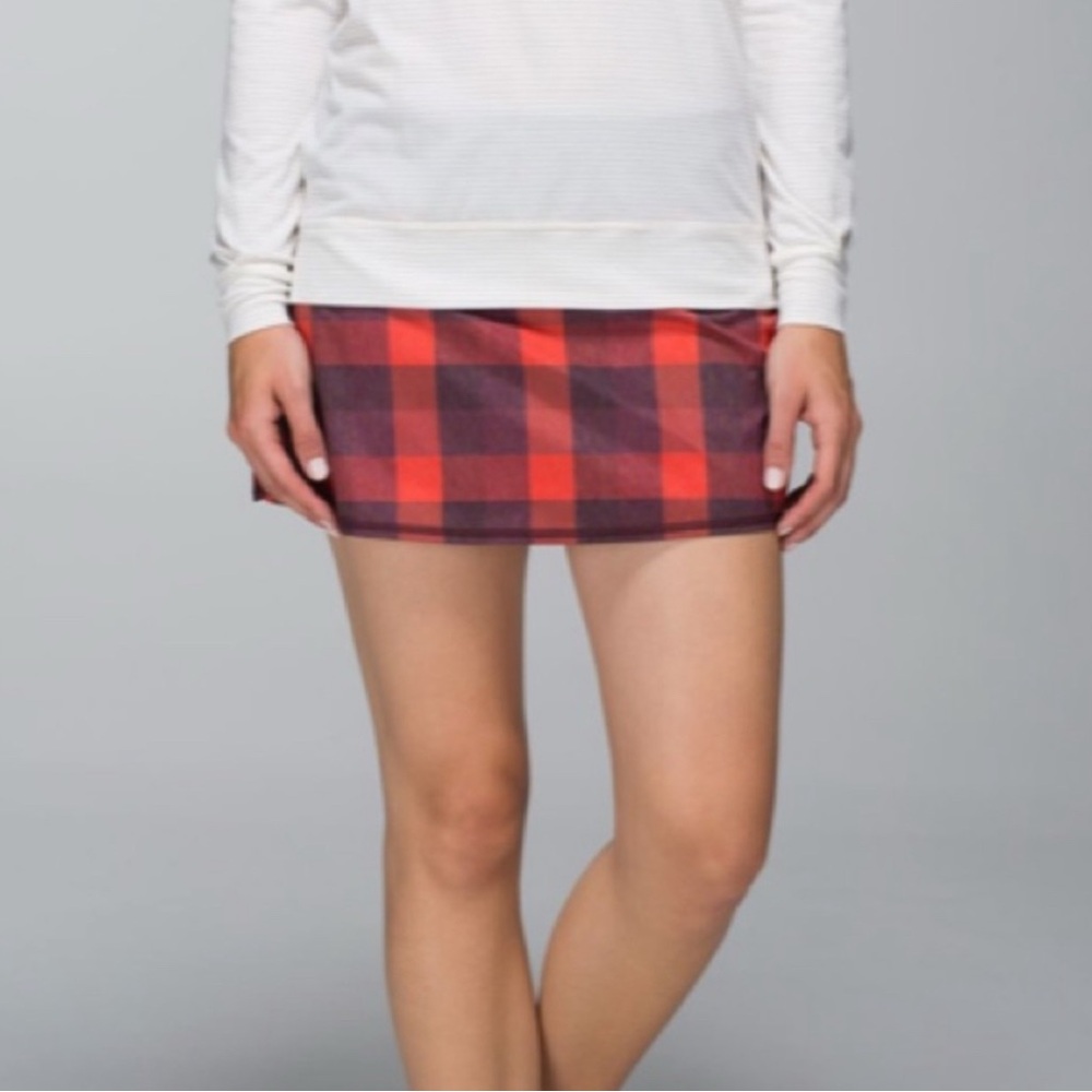 Lululemon Pace Setter skirt Yama Check size 4 Reg